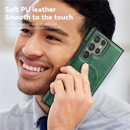 For Samsung Galaxy S22 Ultra 5G Magnetic Case Kickstand Phone Cover