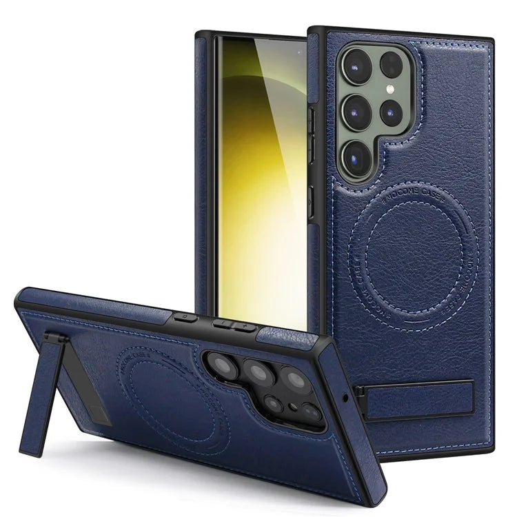 For Samsung Galaxy S22 Ultra 5G Magnetic Case Kickstand Phone Cover