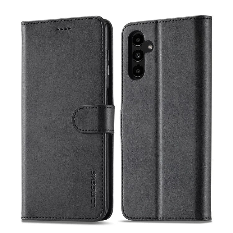 LC.IMEEKE For Samsung Galaxy A35 5G Cell Phone Case Calf Texture Stand PU Leather Wallet Cover
