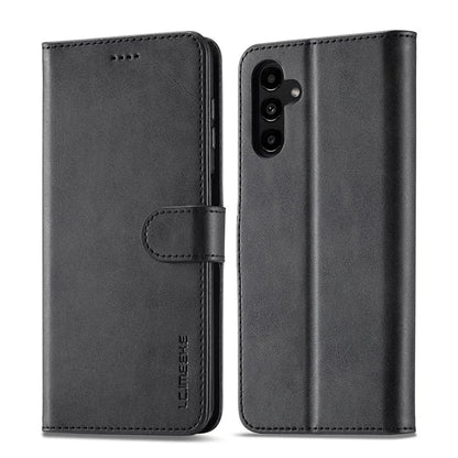 LC.IMEEKE For Samsung Galaxy A35 5G Cell Phone Case Calf Texture Stand PU Leather Wallet Cover