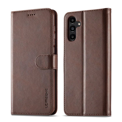 LC.IMEEKE For Samsung Galaxy A35 5G Cell Phone Case Calf Texture Stand PU Leather Wallet Cover
