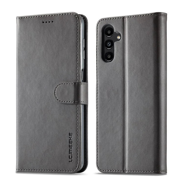 LC.IMEEKE For Samsung Galaxy A35 5G Cell Phone Case Calf Texture Stand PU Leather Wallet Cover