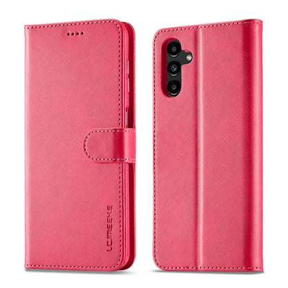 LC.IMEEKE For Samsung Galaxy A35 5G Cell Phone Case Calf Texture Stand PU Leather Wallet Cover