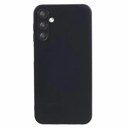 For Samsung Galaxy A24 4G (162.1 x 77.6 x 8.3mm) Cell Phone Case Soft TPU Black Glossy Cover with Precise Lens Cutout