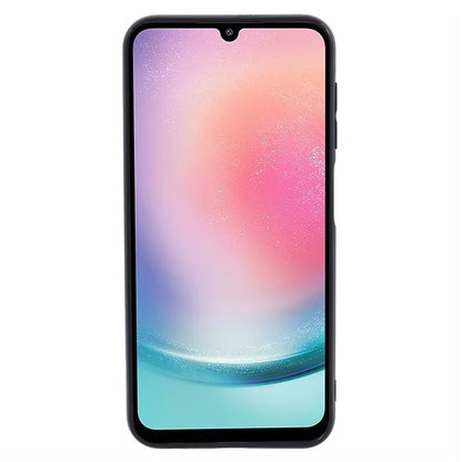 For Samsung Galaxy A24 4G (162.1 x 77.6 x 8.3mm) Cell Phone Case Soft TPU Black Glossy Cover with Precise Lens Cutout