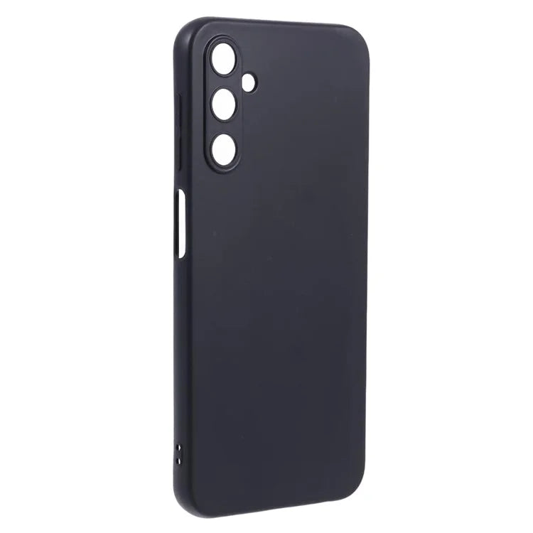 For Samsung Galaxy A24 4G (162.1 x 77.6 x 8.3mm) Cell Phone Case Soft TPU Black Glossy Cover with Precise Lens Cutout
