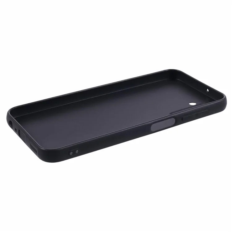 For Samsung Galaxy A24 4G (162.1 x 77.6 x 8.3mm) Cell Phone Case Soft TPU Black Glossy Cover with Precise Lens Cutout