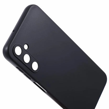 For Samsung Galaxy A24 4G (162.1 x 77.6 x 8.3mm) Cell Phone Case Soft TPU Black Glossy Cover with Precise Lens Cutout
