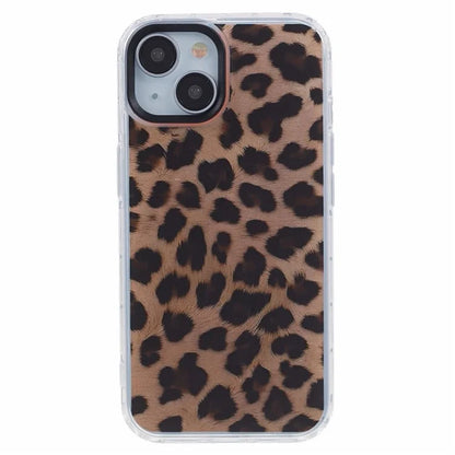 SDT Series For iPhone 13 Case Leopard Pattern TPU+Acrylic Shockproof Phone Cover