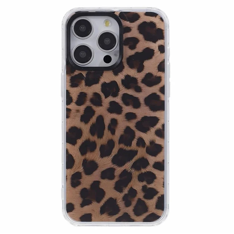 Leopard Pattern Phone Case for iPhone 14 Pro SDT Series IMD Back Cover