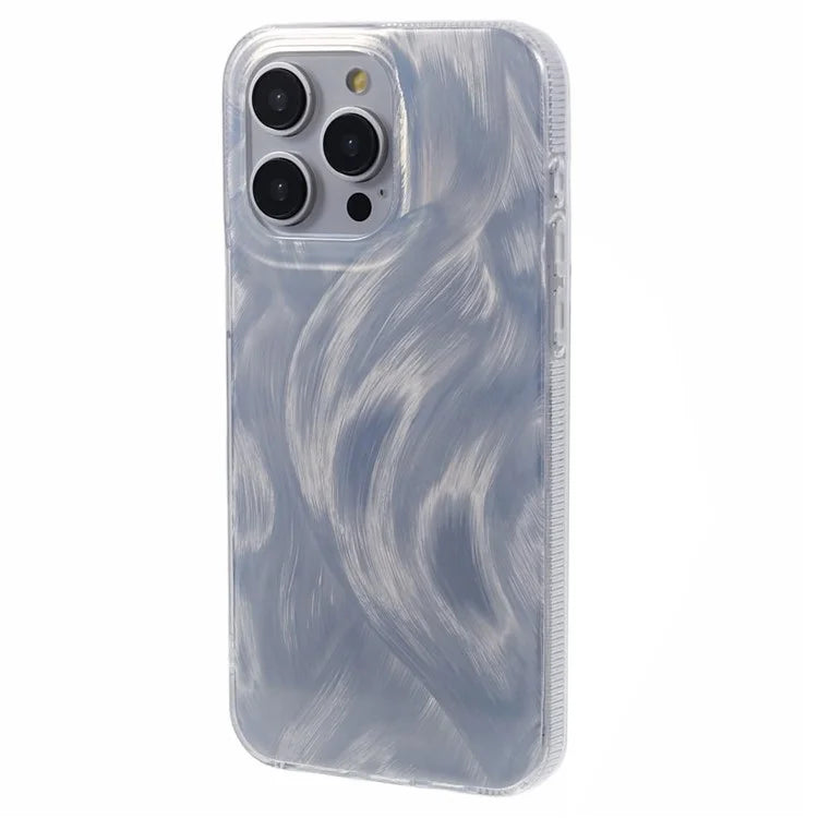 For iPhone 13 Pro Case Laser Metal Scratch IMD Pattern TPU+Acrylic Phone Case