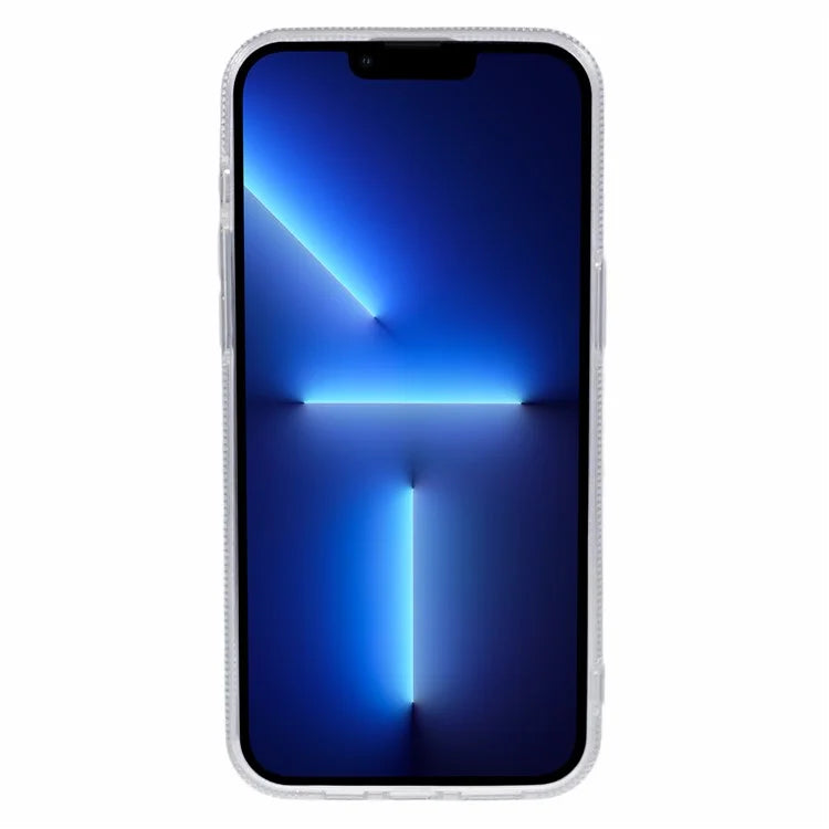 For iPhone 13 Pro Case Laser Metal Scratch IMD Pattern TPU+Acrylic Phone Case