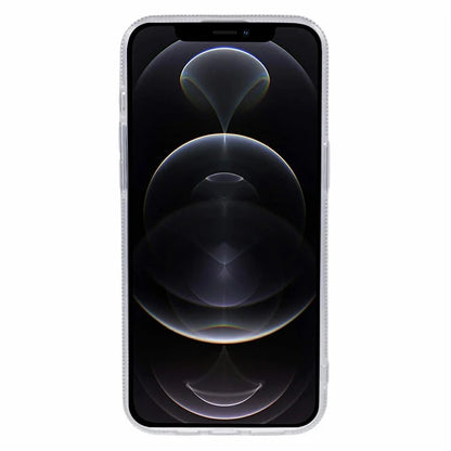 For iPhone 12 / 12 Pro Case TPU+Acrylic IMD Laser Pattern Slim Phone Case
