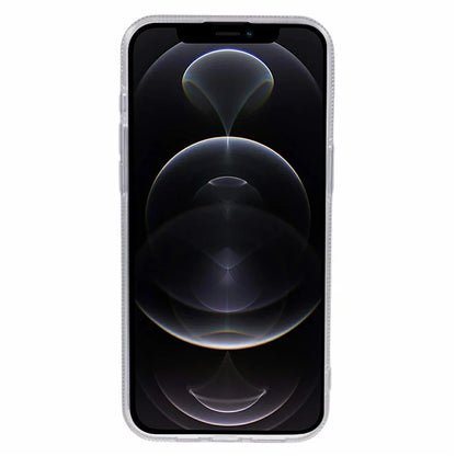 For iPhone 12 / 12 Pro Case TPU+Acrylic IMD Laser Pattern Slim Phone Case