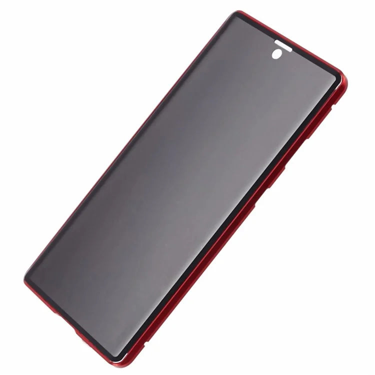 For Samsung Galaxy S23 Ultra Anti Peeping Case Tempered Glass Magnetic Adsorption Metal Frame Phone Cover
