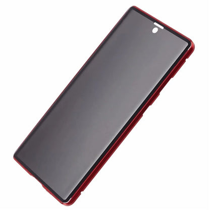 For Samsung Galaxy S23 Ultra Anti Peeping Case Tempered Glass Magnetic Adsorption Metal Frame Phone Cover