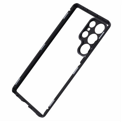For Samsung Galaxy S23 Ultra Anti Peeping Case Tempered Glass Magnetic Adsorption Metal Frame Phone Cover
