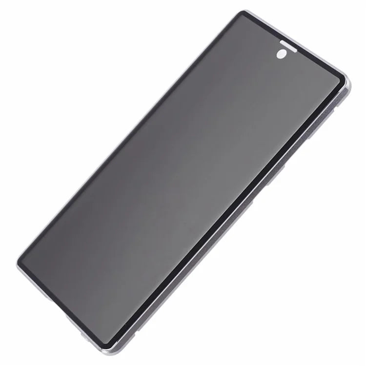 For Samsung Galaxy S23 Ultra Anti Peeping Case Tempered Glass Magnetic Adsorption Metal Frame Phone Cover