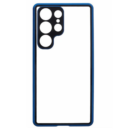 For Samsung Galaxy S23 Ultra Anti Peeping Case Tempered Glass Magnetic Adsorption Metal Frame Phone Cover