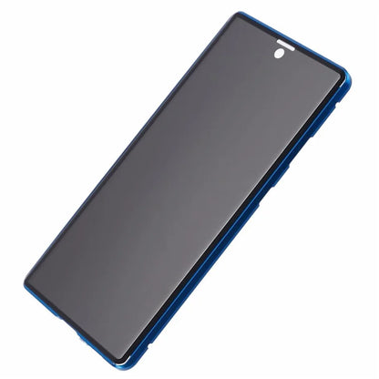 For Samsung Galaxy S23 Ultra Anti Peeping Case Tempered Glass Magnetic Adsorption Metal Frame Phone Cover