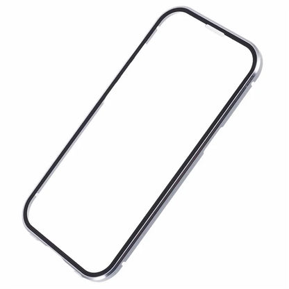 Magnetic Case for iPhone 15 Double-Sided Clear Tempered Glass Phone Cover