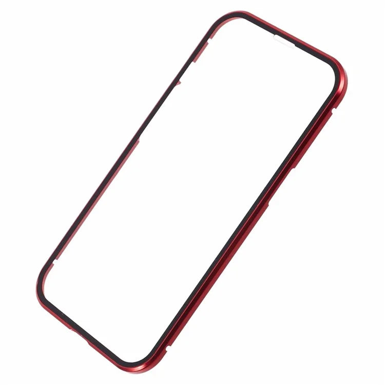 Magnetic Case for iPhone 15 Double-Sided Clear Tempered Glass Phone Cover