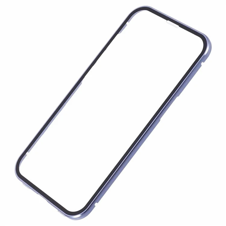 For iPhone 15 Plus Phone Case 360-Degree Double-Sided Protection Tempered Glass with Safety Lock