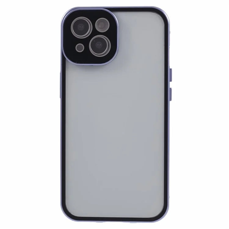 For iPhone 14 Plus Double-Sided Tempered Glass Phone Case with Magnetic Adsorption Metal Frame