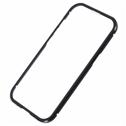 For iPhone 14 Plus Double-Sided Tempered Glass Phone Case with Magnetic Adsorption Metal Frame