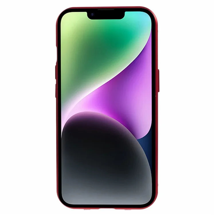 For iPhone 14 Plus Double-Sided Tempered Glass Phone Case with Magnetic Adsorption Metal Frame