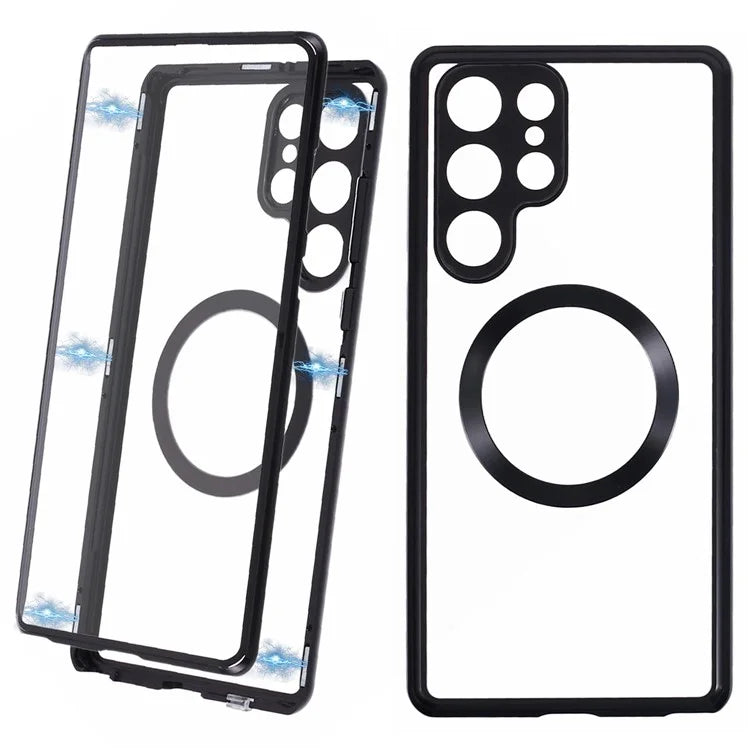 For Samsung Galaxy S23 Ultra Phone Case Double-Sided Protection Compatible with Magsafe