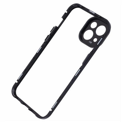 Anti-Peeping Case For iPhone 14 Magnetic Adsorption Frame+Tempered Glass Phone Cover