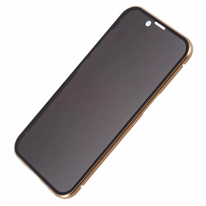 Anti-Peeping Case For iPhone 14 Magnetic Adsorption Frame+Tempered Glass Phone Cover