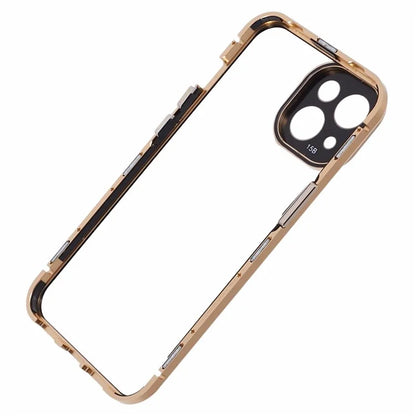 Anti-Peeping Case For iPhone 14 Magnetic Adsorption Frame+Tempered Glass Phone Cover