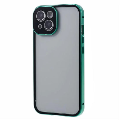 Anti-Peeping Case For iPhone 14 Magnetic Adsorption Frame+Tempered Glass Phone Cover