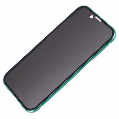 Anti-Peeping Case For iPhone 14 Magnetic Adsorption Frame+Tempered Glass Phone Cover