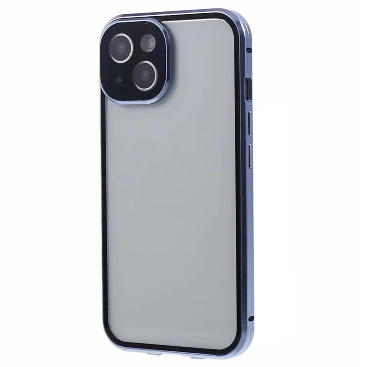 Anti-Peeping Case For iPhone 14 Magnetic Adsorption Frame+Tempered Glass Phone Cover