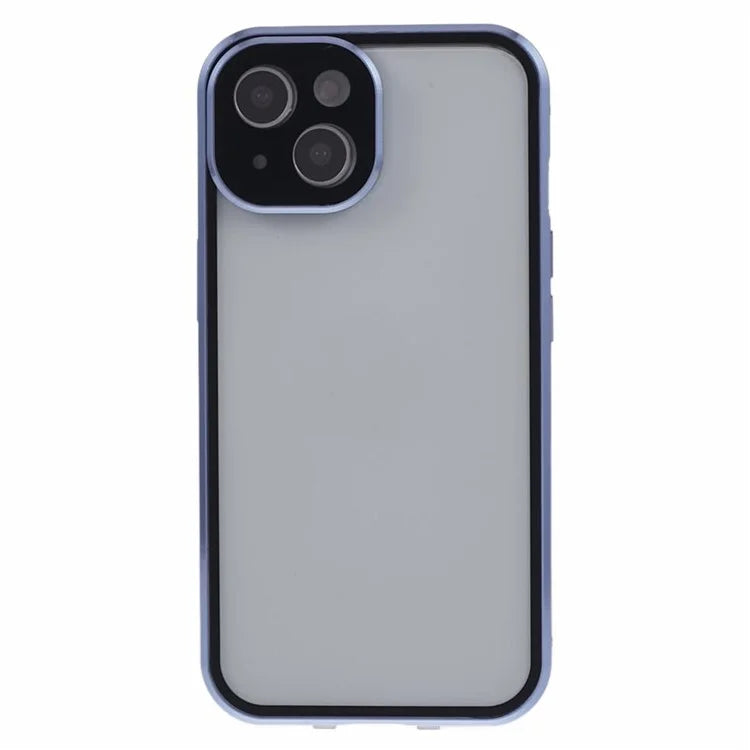 Anti-Peeping Case For iPhone 14 Magnetic Adsorption Frame+Tempered Glass Phone Cover