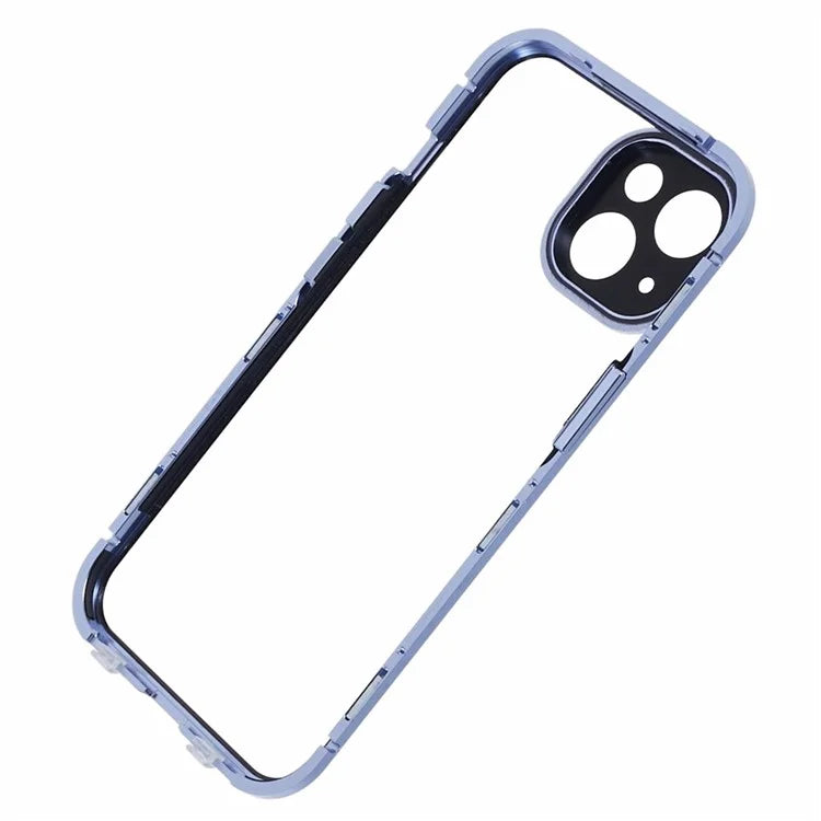 Anti-Peeping Case For iPhone 14 Magnetic Adsorption Frame+Tempered Glass Phone Cover