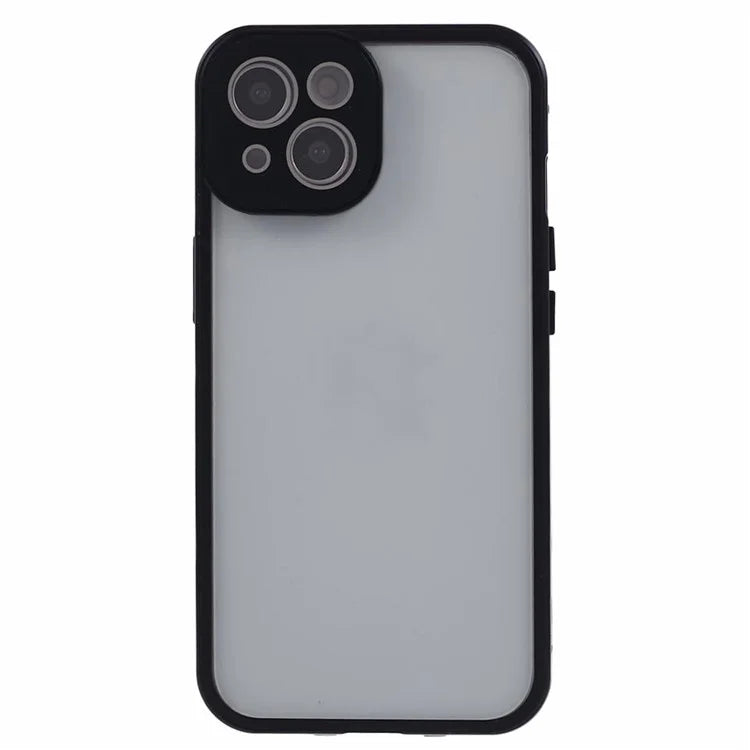 Anti-Peeping Case For iPhone 14 Magnetic Adsorption Frame+Tempered Glass Phone Cover
