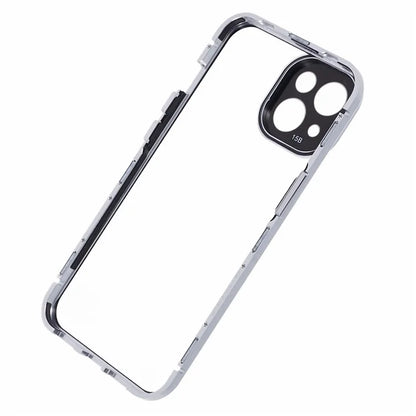 Anti-Peeping Case For iPhone 14 Magnetic Adsorption Frame+Tempered Glass Phone Cover