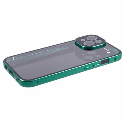For iPhone 14 Plus Magnetic Privacy Case Tempered Glass Double-sided Phone Cover