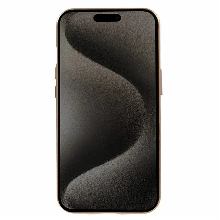 For iPhone 15 Magnetic Adsorption Case Metal Bumper Tempered Glass Privacy Cover