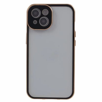 For iPhone 15 Magnetic Adsorption Case Metal Bumper Tempered Glass Privacy Cover