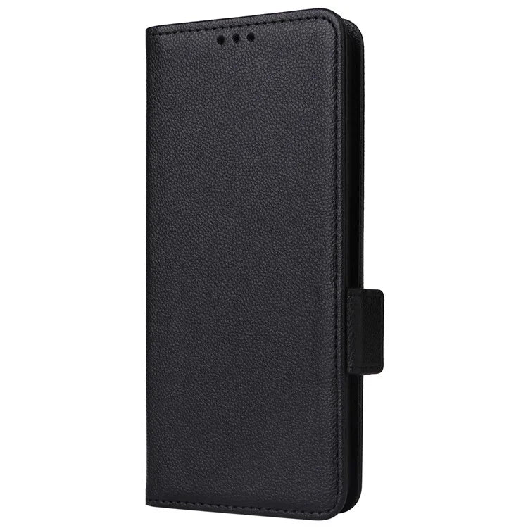 For TCL 40 NxtPaper Case Shockproof Litchi Texture PU Leather Wallet Phone Cover with Strap