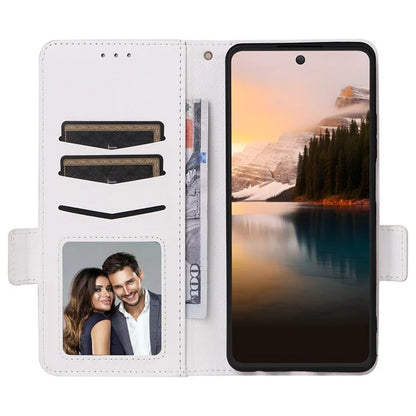 For TCL 40 NxtPaper Case Shockproof Litchi Texture PU Leather Wallet Phone Cover with Strap