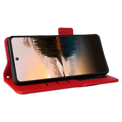 For TCL 40 NxtPaper Case Shockproof Litchi Texture PU Leather Wallet Phone Cover with Strap