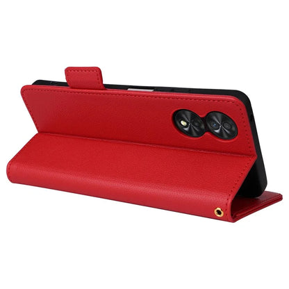 For TCL 40 NxtPaper Case Shockproof Litchi Texture PU Leather Wallet Phone Cover with Strap