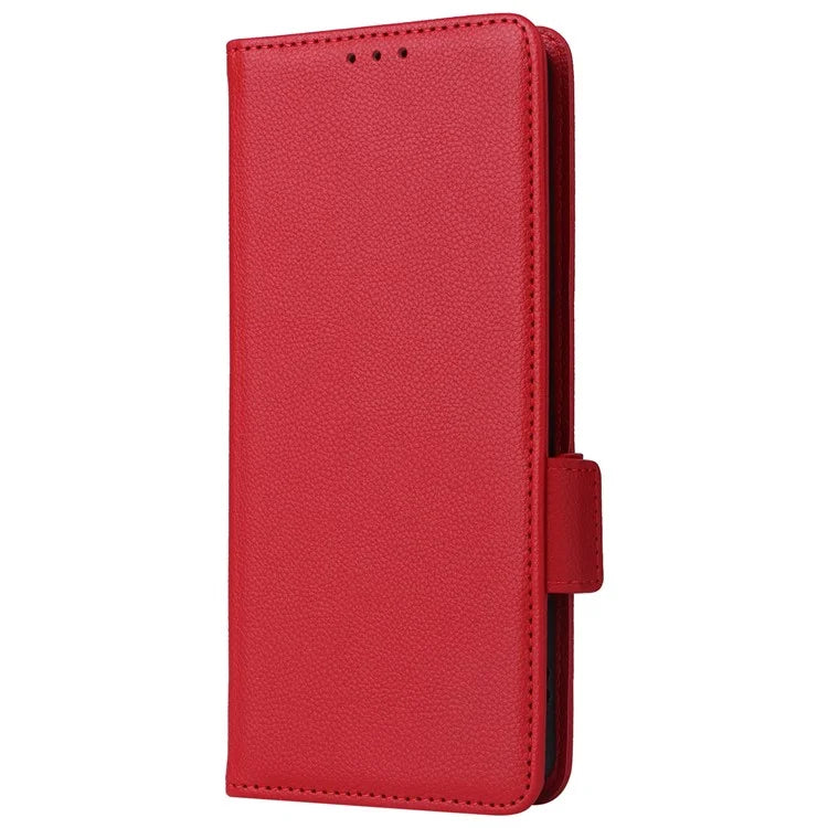 For TCL 40 NxtPaper Case Shockproof Litchi Texture PU Leather Wallet Phone Cover with Strap