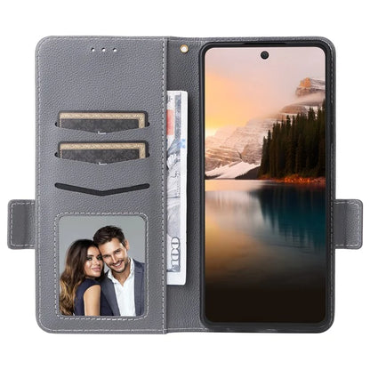 For TCL 40 NxtPaper Case Shockproof Litchi Texture PU Leather Wallet Phone Cover with Strap